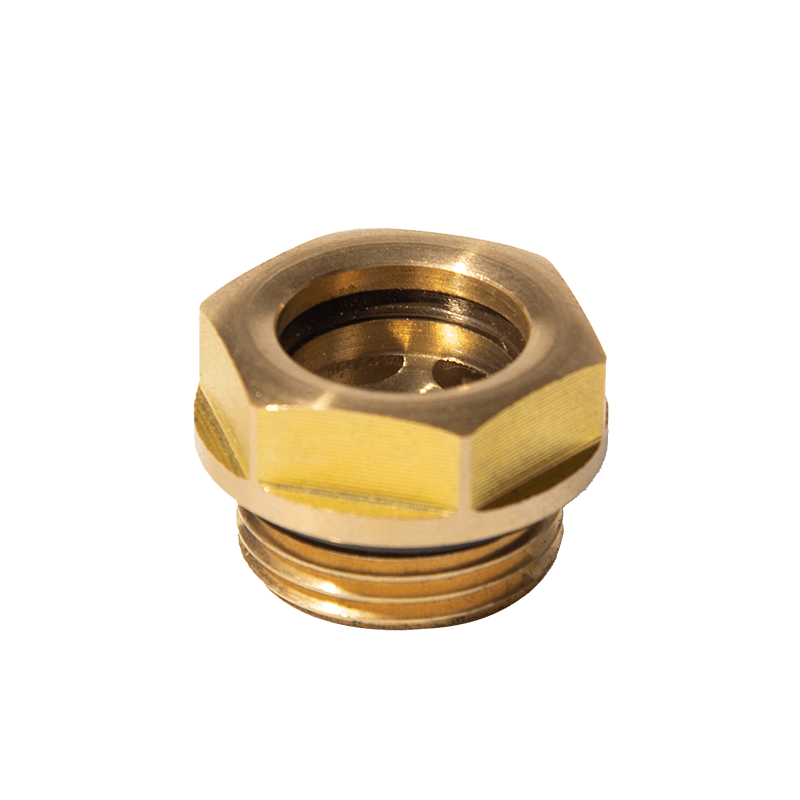 황동 오일 수준의 시력 유리